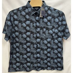 NEW  Nat Nast Luxury‎ Original Men XL BLACK BLUE Shirt Silk Blend MSRP $155